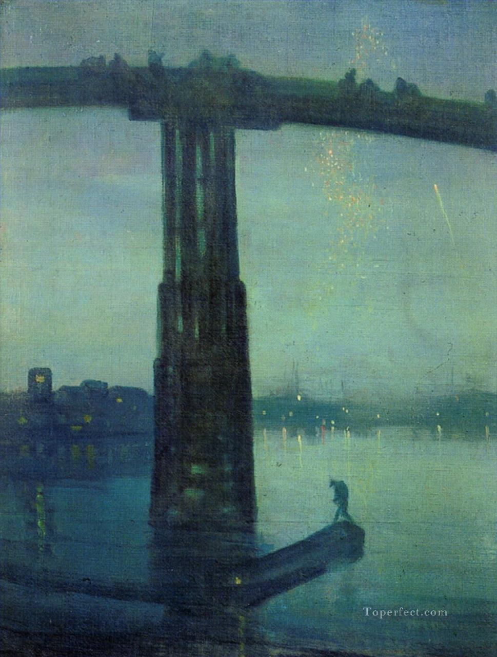 James McNeill Nocturne in blue and green James Abbott McNeill Whistler Oil Paintings